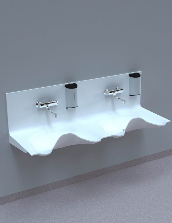 NOAS Surgery sink OV1720GW-02 in DuPont Corian are intended for use in hospitals, private clinics, dentists, veterinarians and laboratories