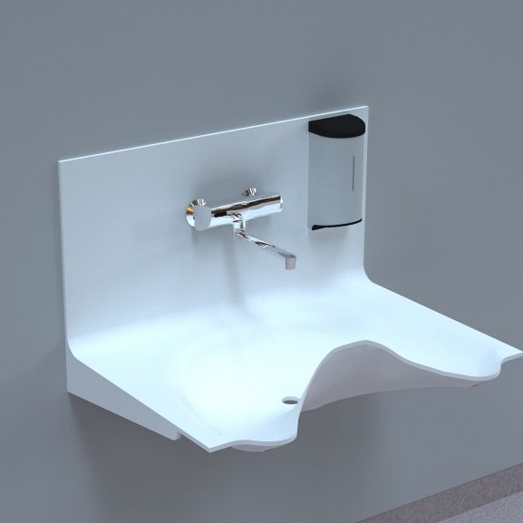 NOAS Surgery Sink OV860GW-02 in DuPont Corian are intended for use in hospitals, private clinics, dentists, veterinarians and laboratories.