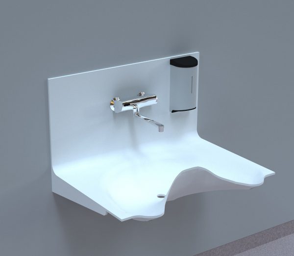 NOAS Surgery Sink OV860GW-02 in DuPont Corian are intended for use in hospitals, private clinics, dentists, veterinarians and laboratories.